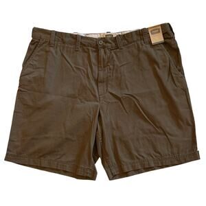 The Foundry Supply Shorts 10" Mens 48 Green Chino Stretch Waist Band Flat Front